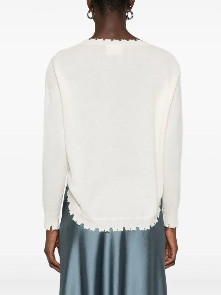 ruffled cashmere top