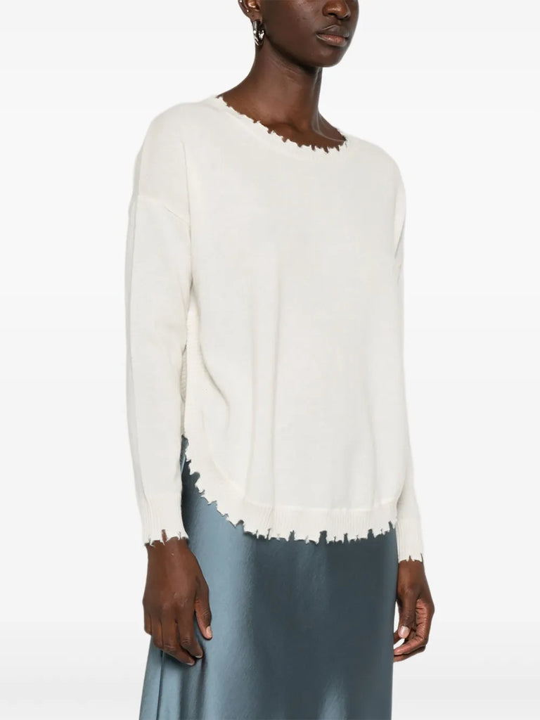 ruffled cashmere top