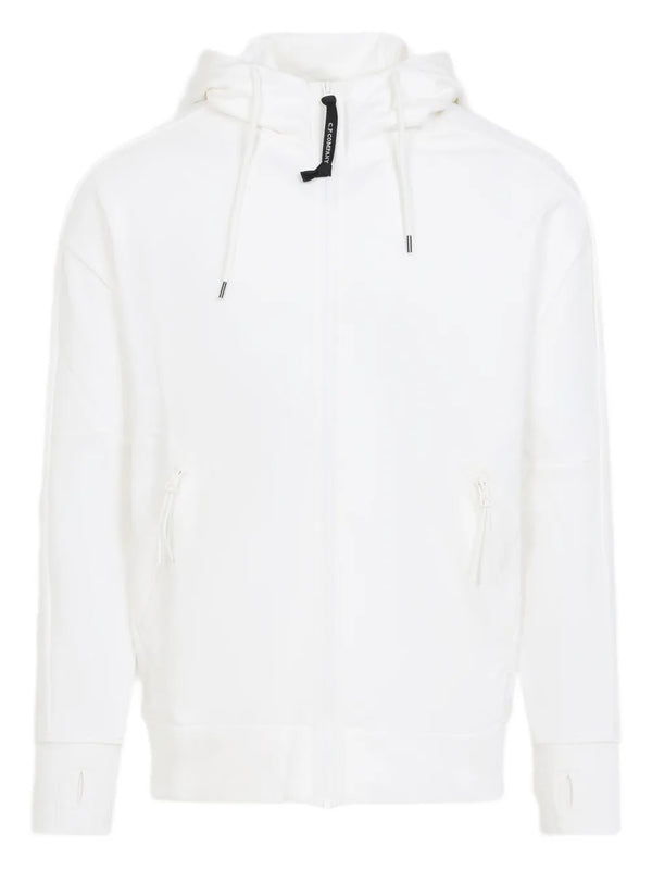 goggle-detail zip-up hoodie
