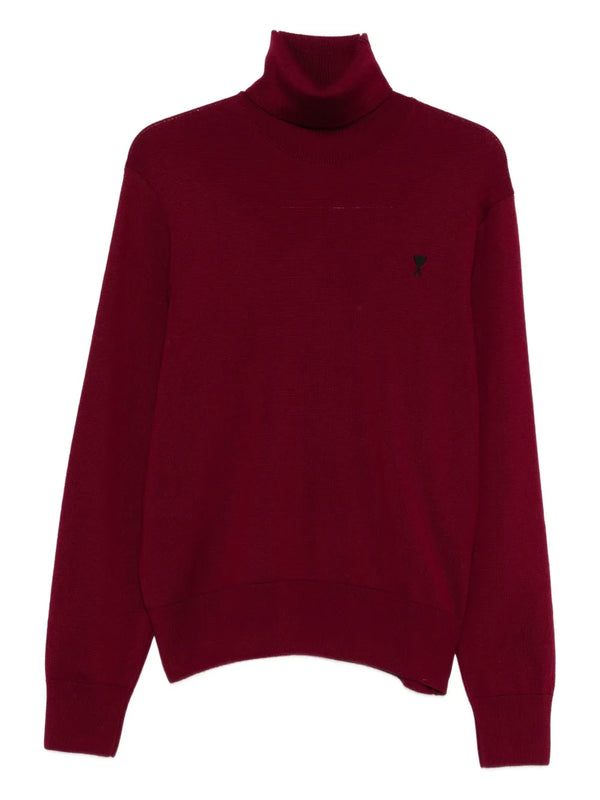 roll-neck embroidered sweater