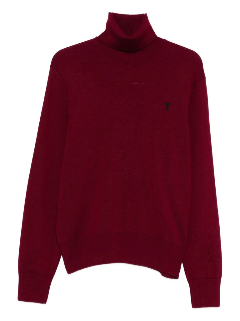 roll-neck embroidered sweater