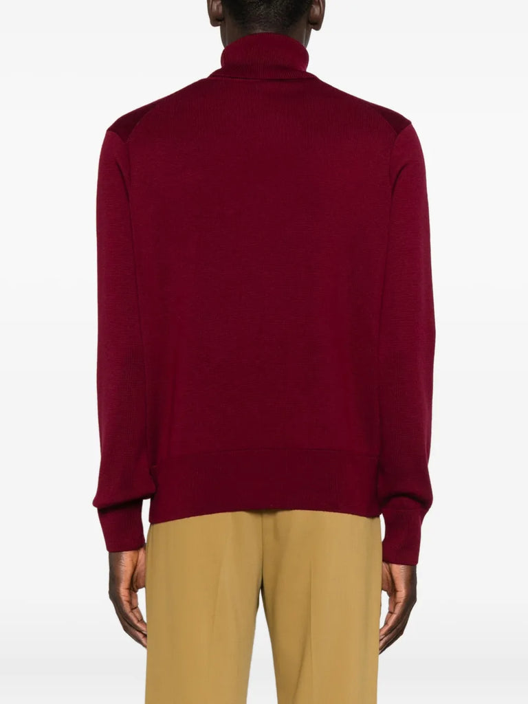 roll-neck embroidered sweater