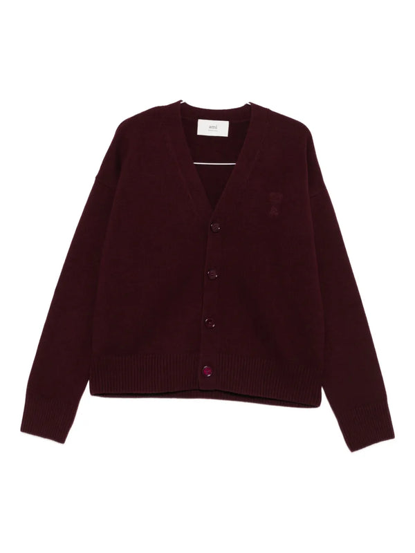 embroidered button cardigan