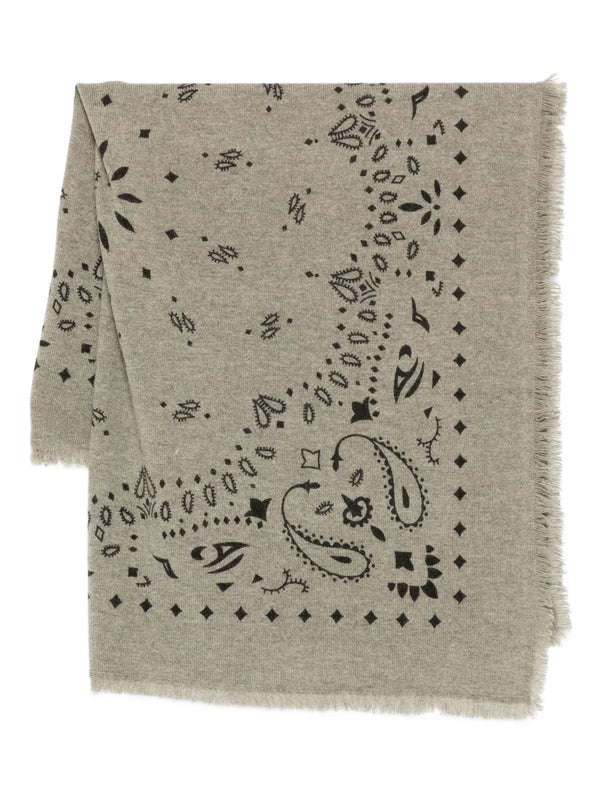 paisley-pattern cashmere scarf