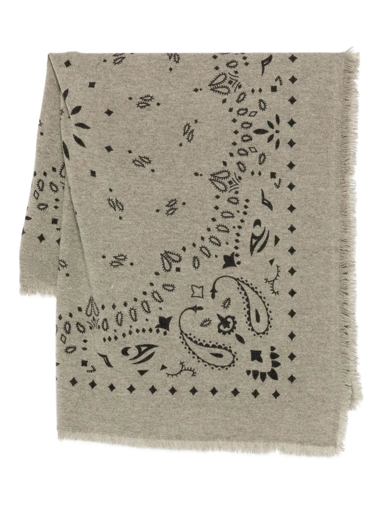 paisley-pattern cashmere scarf