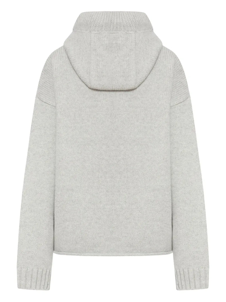 wool anchor-embroidery hoodie