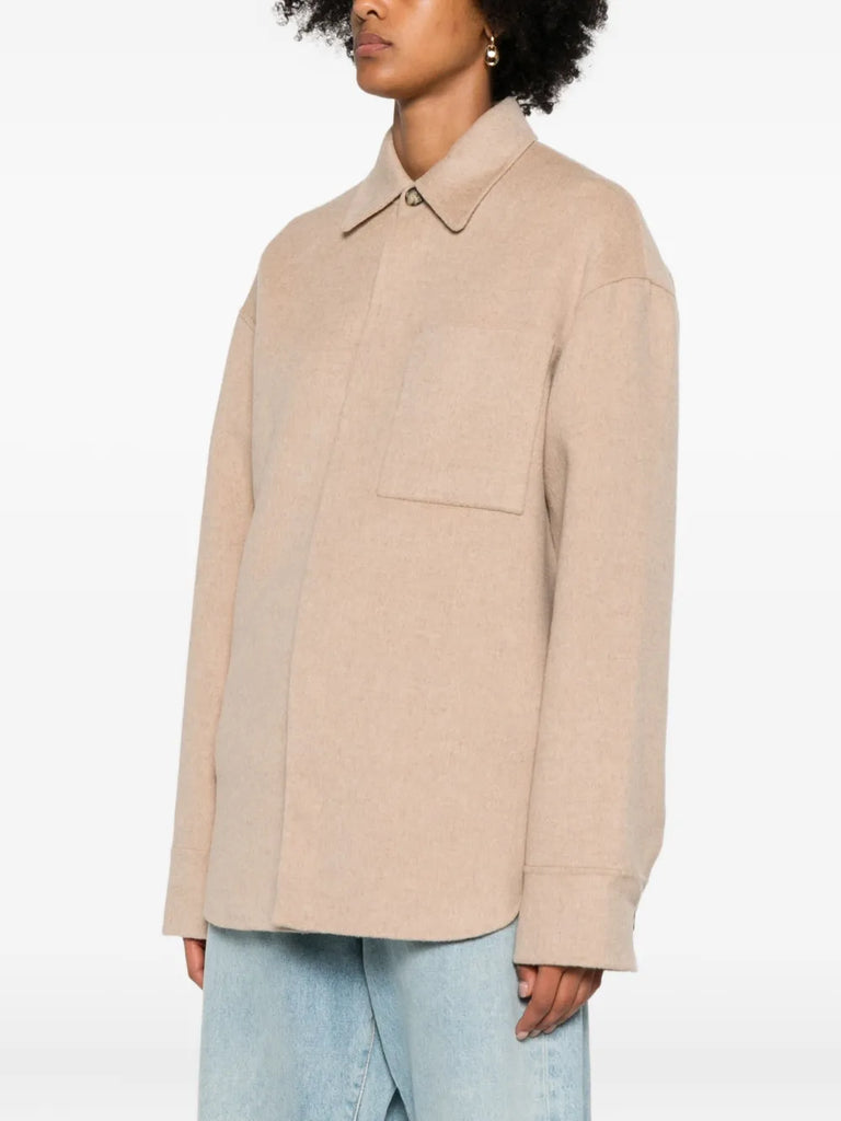 buttoned patch-pocket jacket