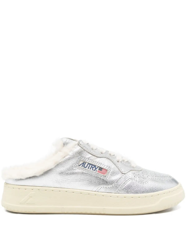 Medalist metallic leather sneakers
