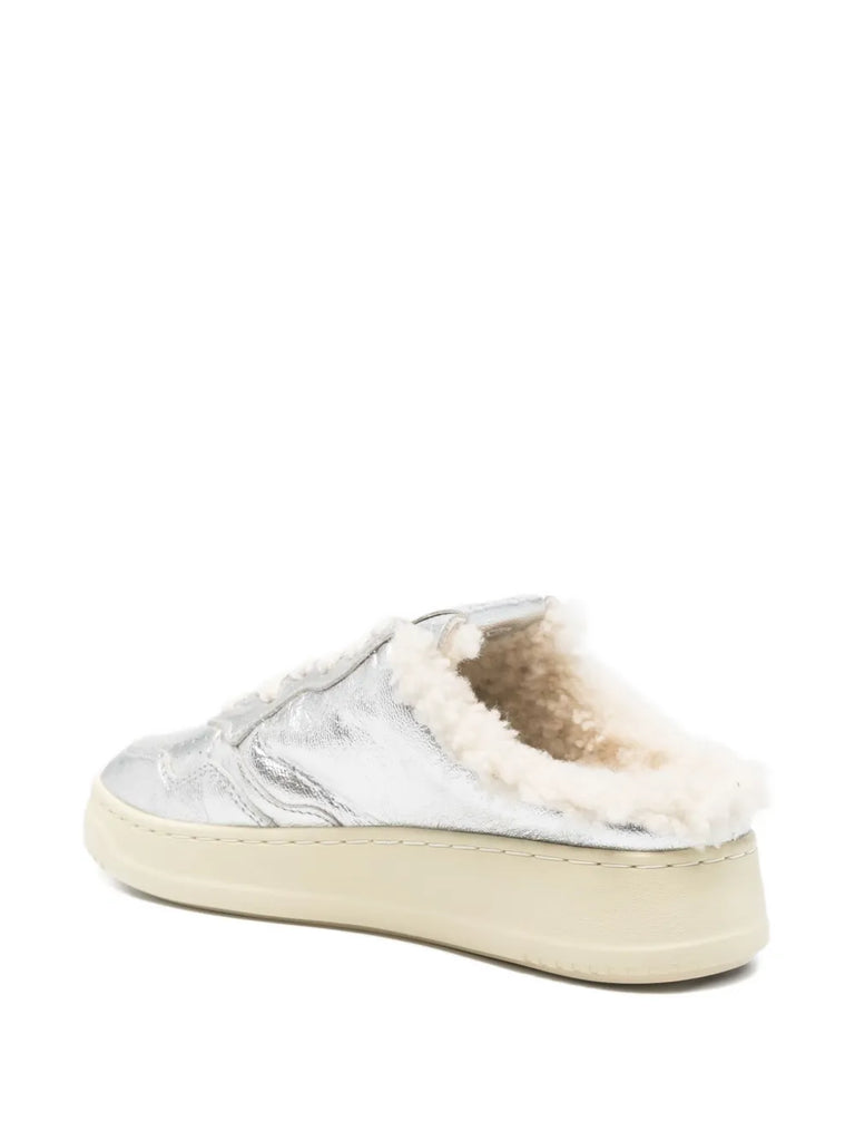 Medalist metallic leather sneakers