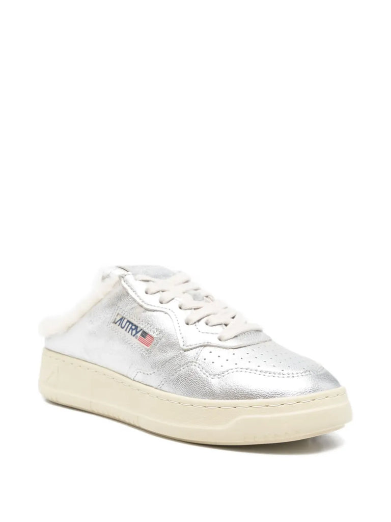 Medalist metallic leather sneakers