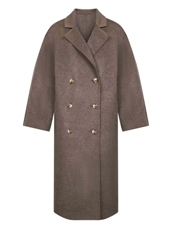 Borneo double-breasted wool coat