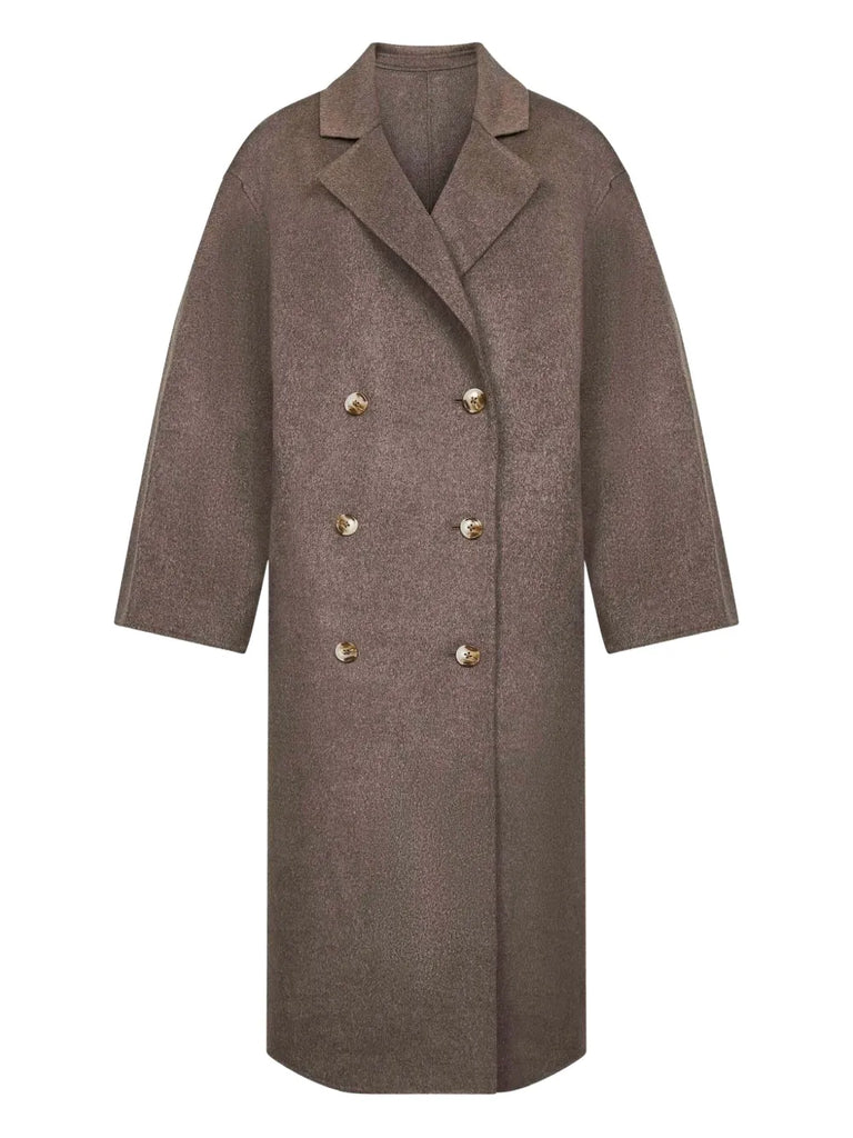 Borneo double-breasted wool coat