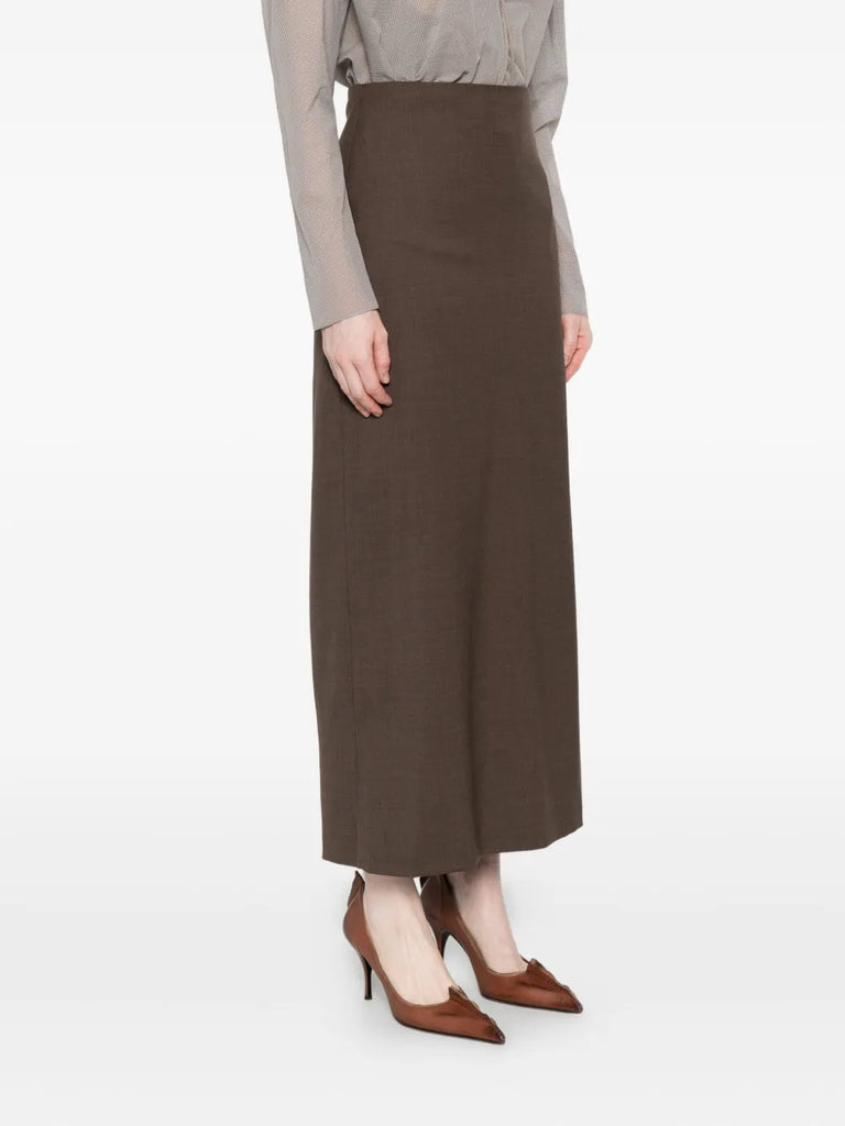 wool maxi skirt