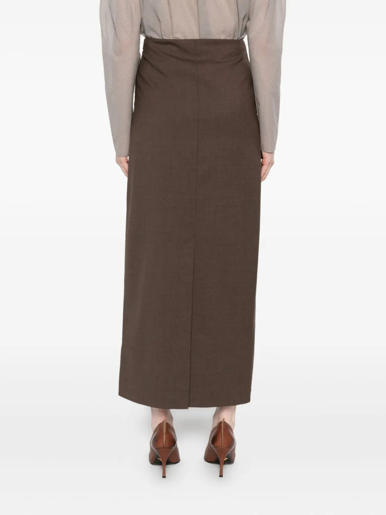 wool maxi skirt