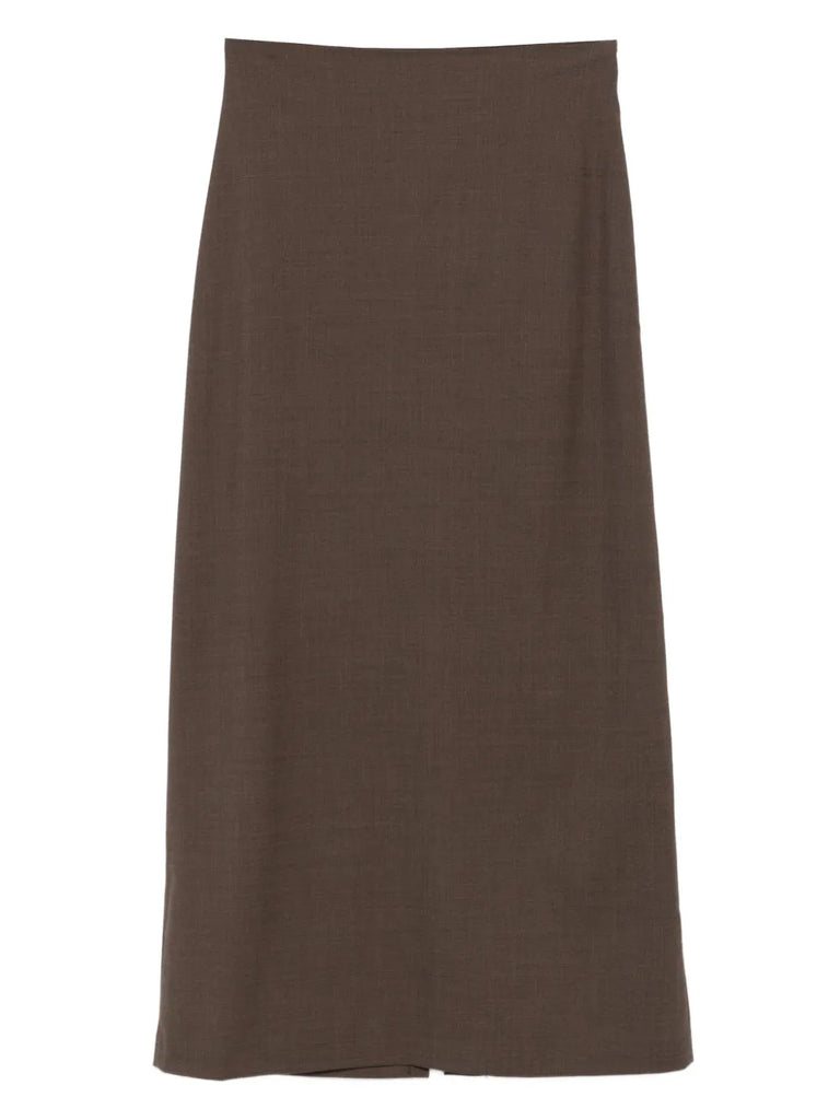 wool maxi skirt