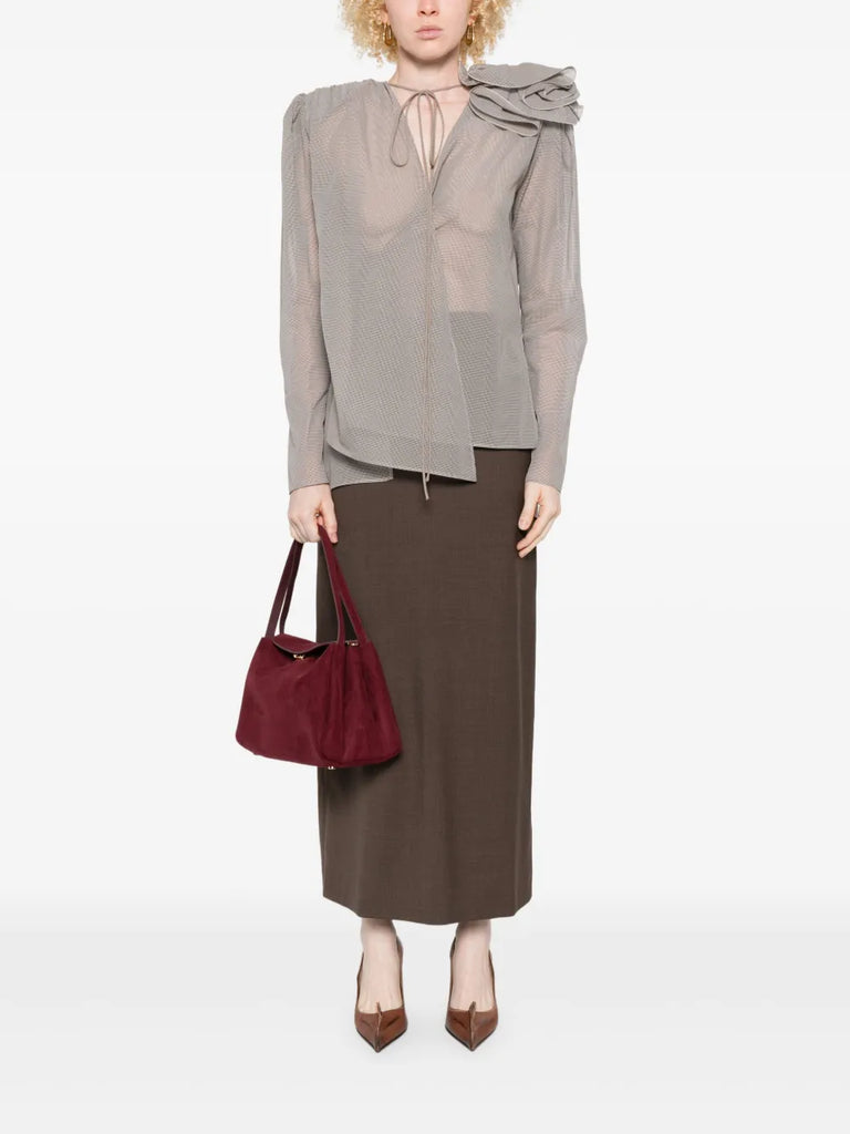 wool maxi skirt