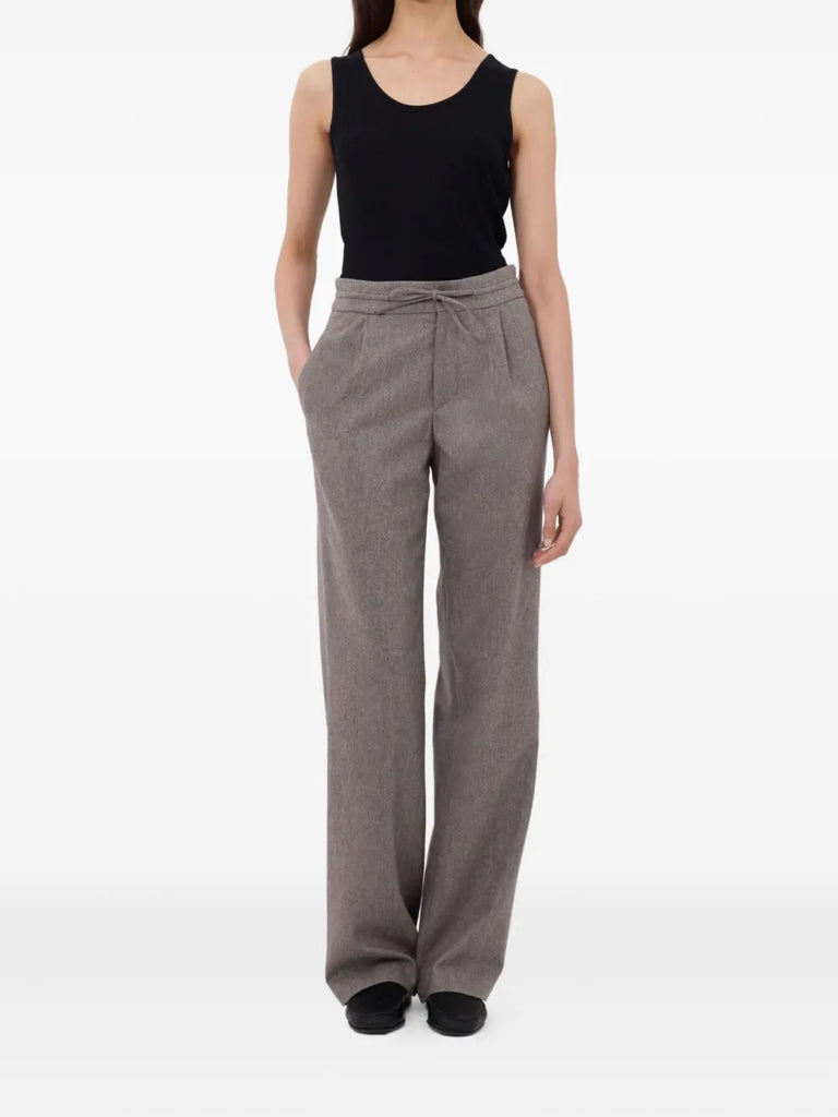Harlem pleated drawstring trousers