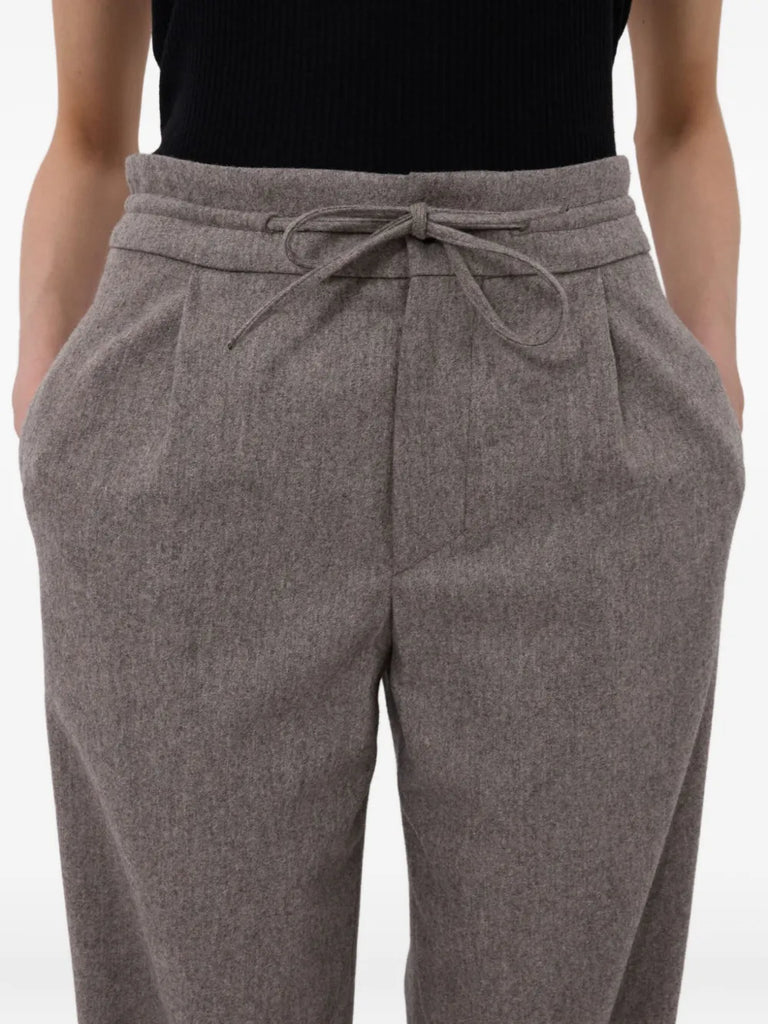 Harlem pleated drawstring trousers