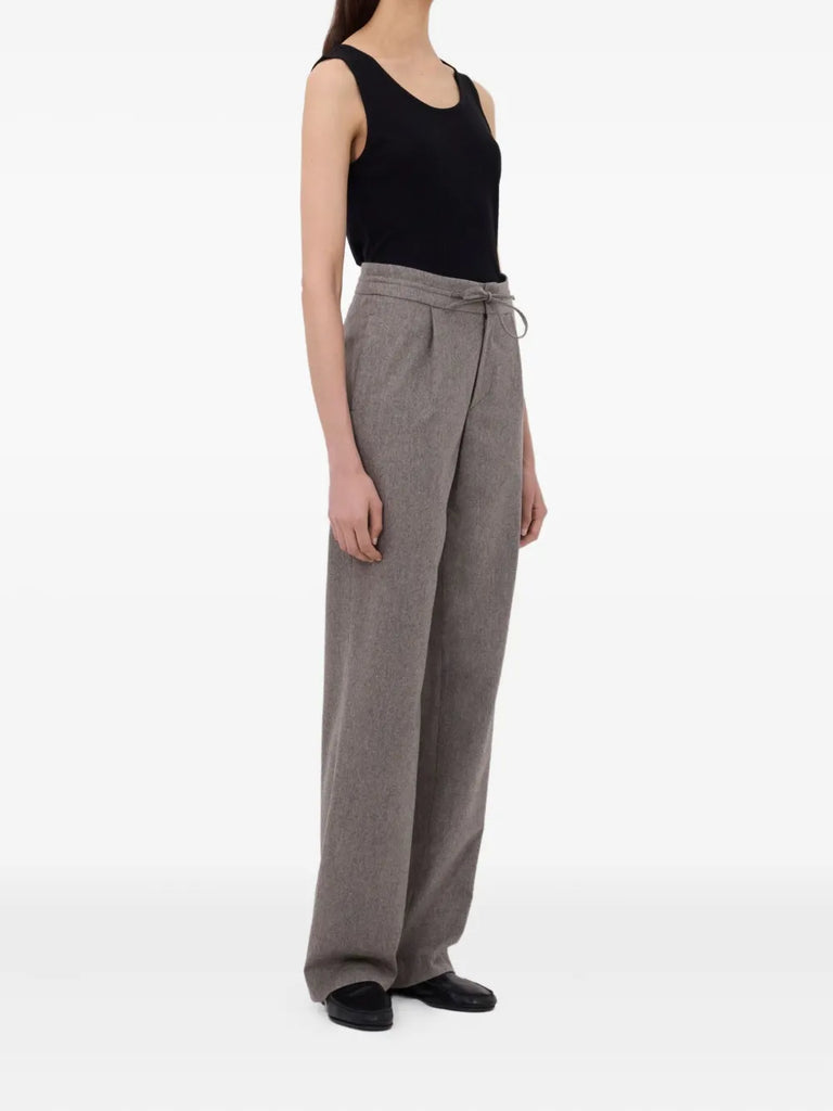 Harlem pleated drawstring trousers
