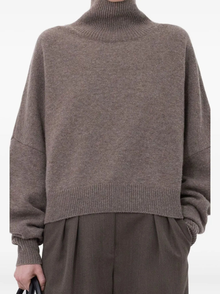 Luke ribbed-collar wool sweater