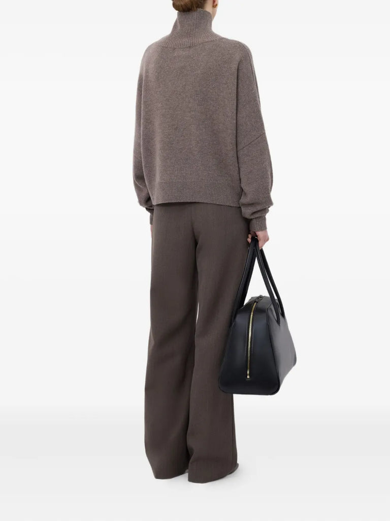 Luke ribbed-collar wool sweater