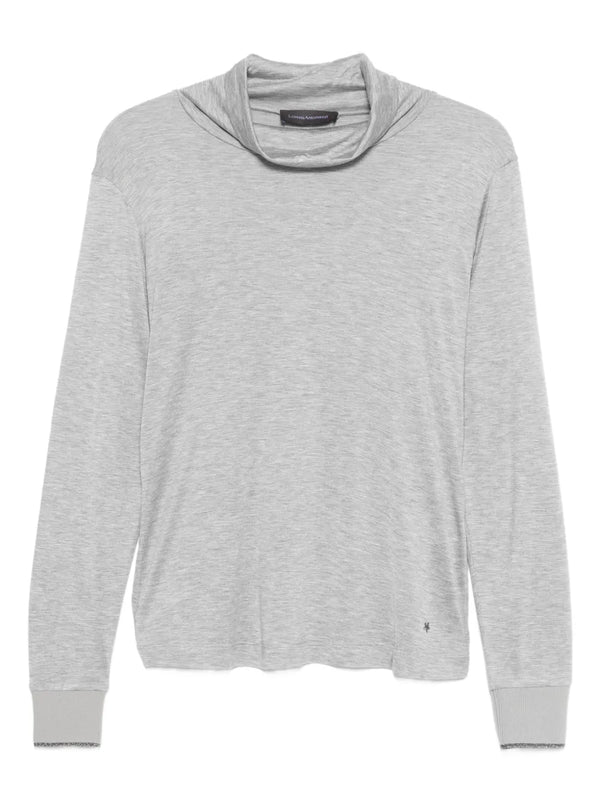 high-neck long-sleeve T-shirt