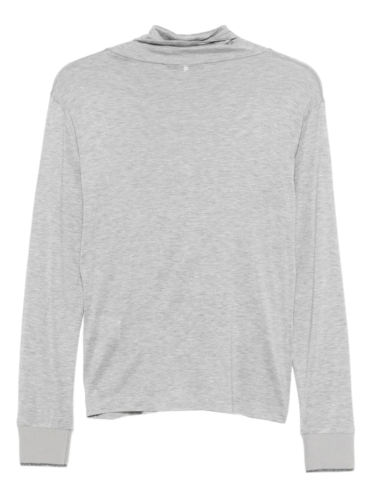 high-neck long-sleeve T-shirt