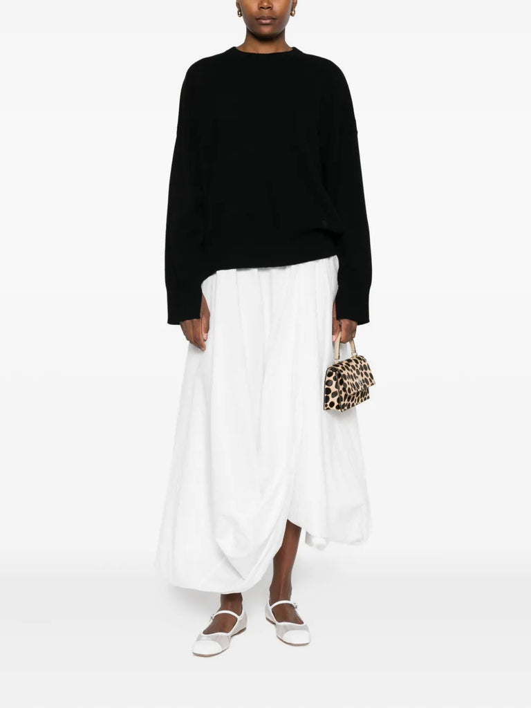 round-neck knitted sweater