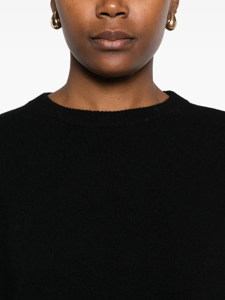 round-neck knitted sweater
