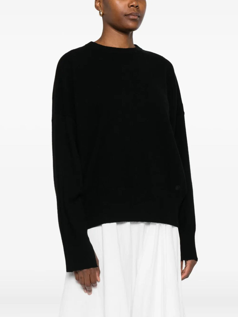 round-neck knitted sweater