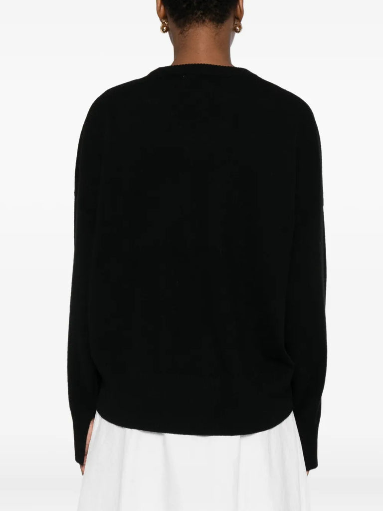 round-neck knitted sweater