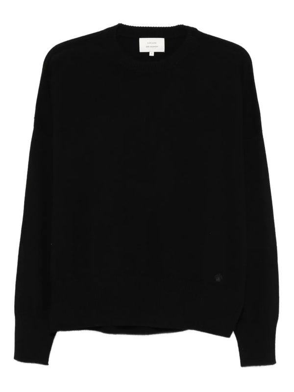 round-neck knitted sweater