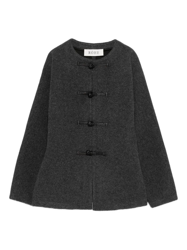 Mandarin crew-neck jacket