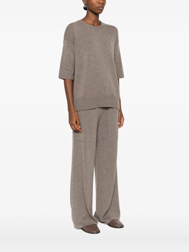 short-sleeve cashmere jumper