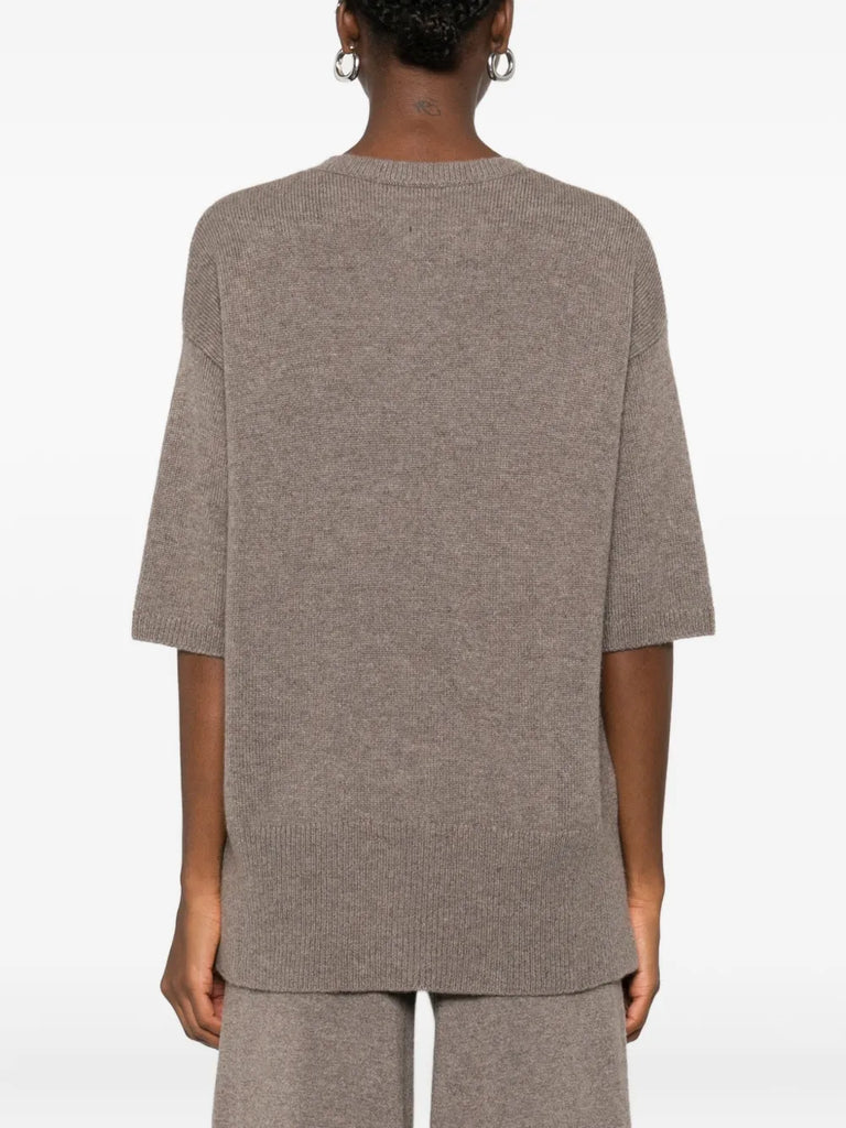 short-sleeve cashmere jumper