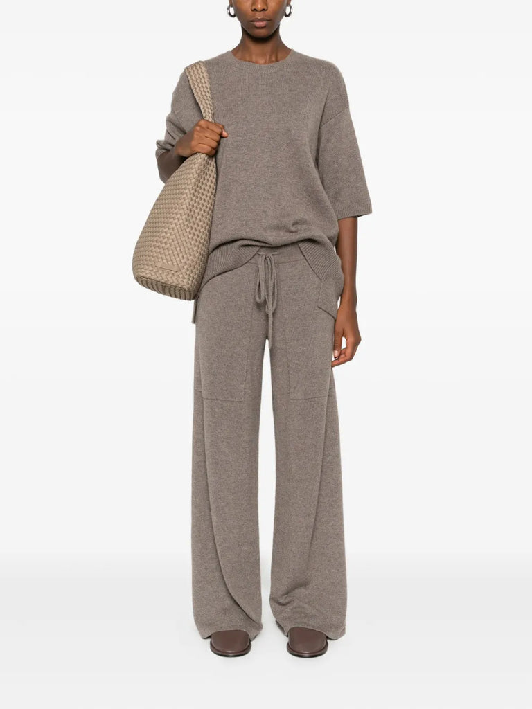 short-sleeve cashmere jumper