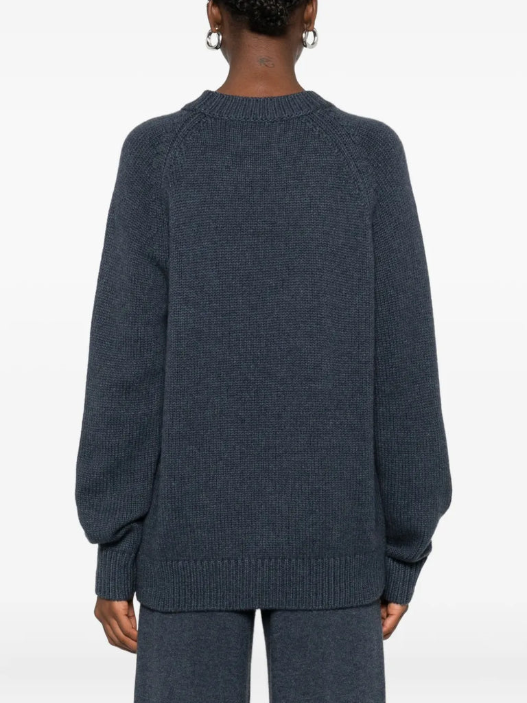 raglan-sleeve cashmere sweater