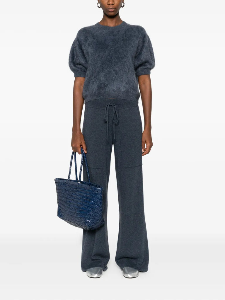 cashmere drawstring trousers