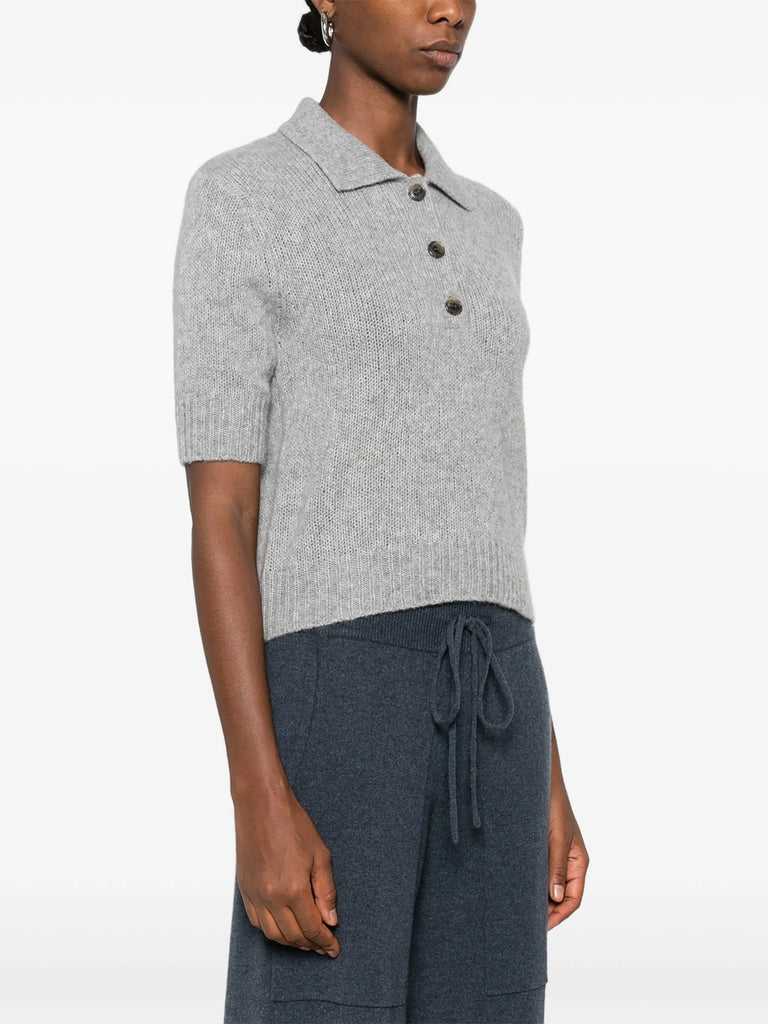 polo button sweater