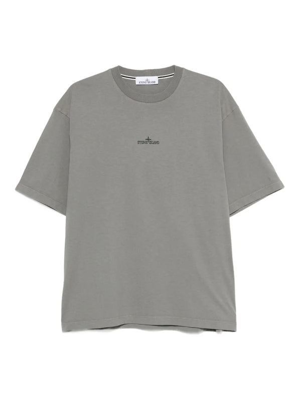 logo-embroidered T-shirt