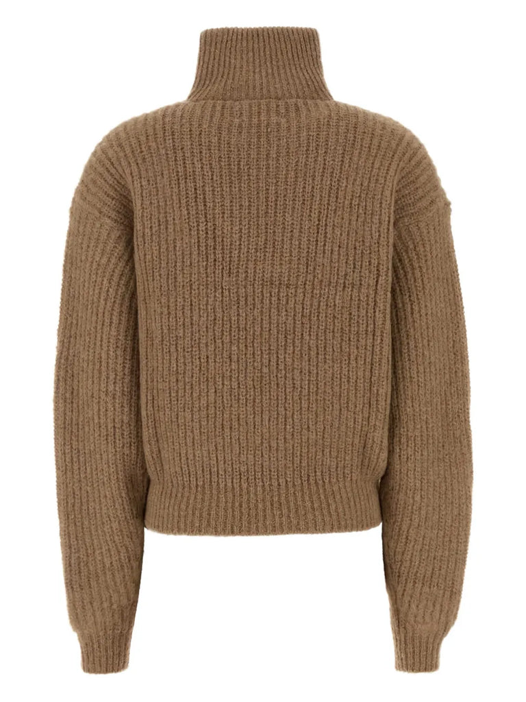 turtleneck ribbed sweater
