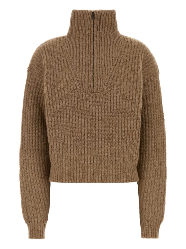 turtleneck ribbed sweater