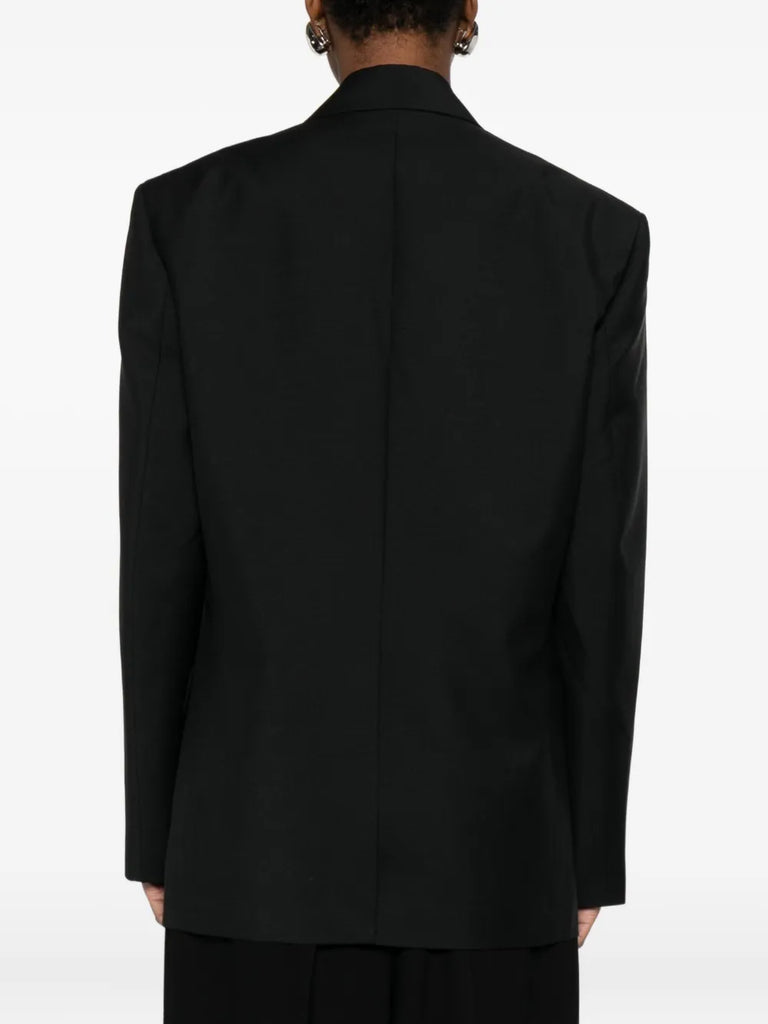 contrast-stitching blazer