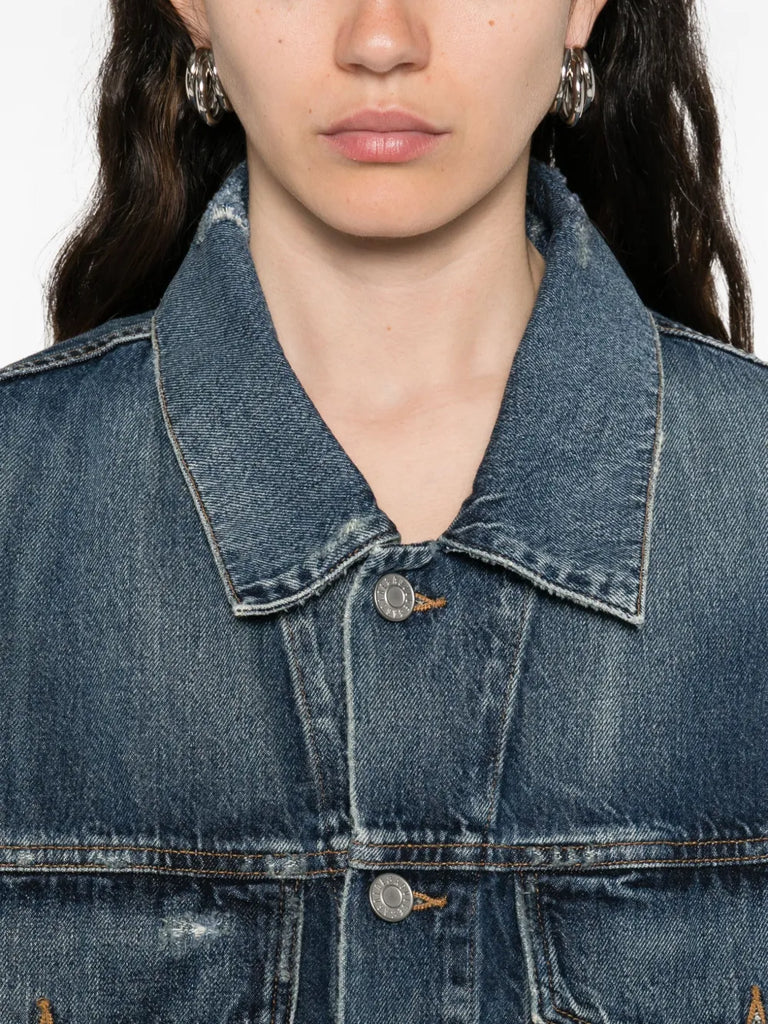 buttoned denim jacket