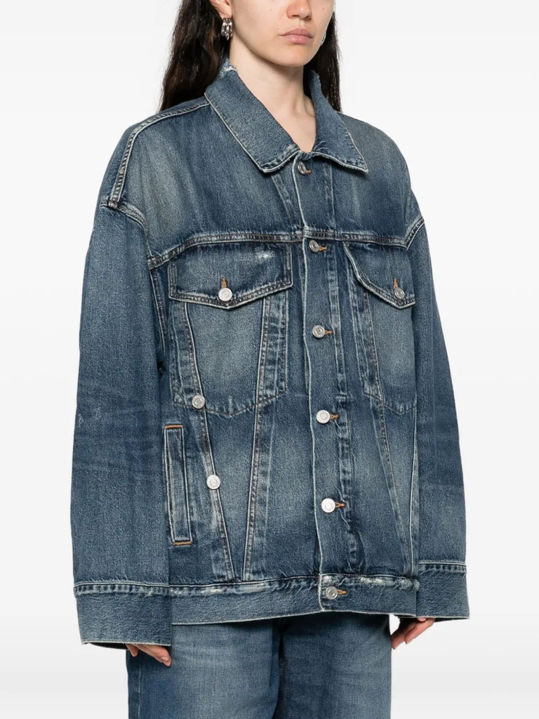 buttoned denim jacket