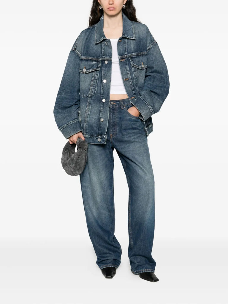 buttoned denim jacket
