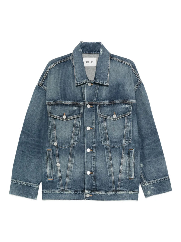 buttoned denim jacket