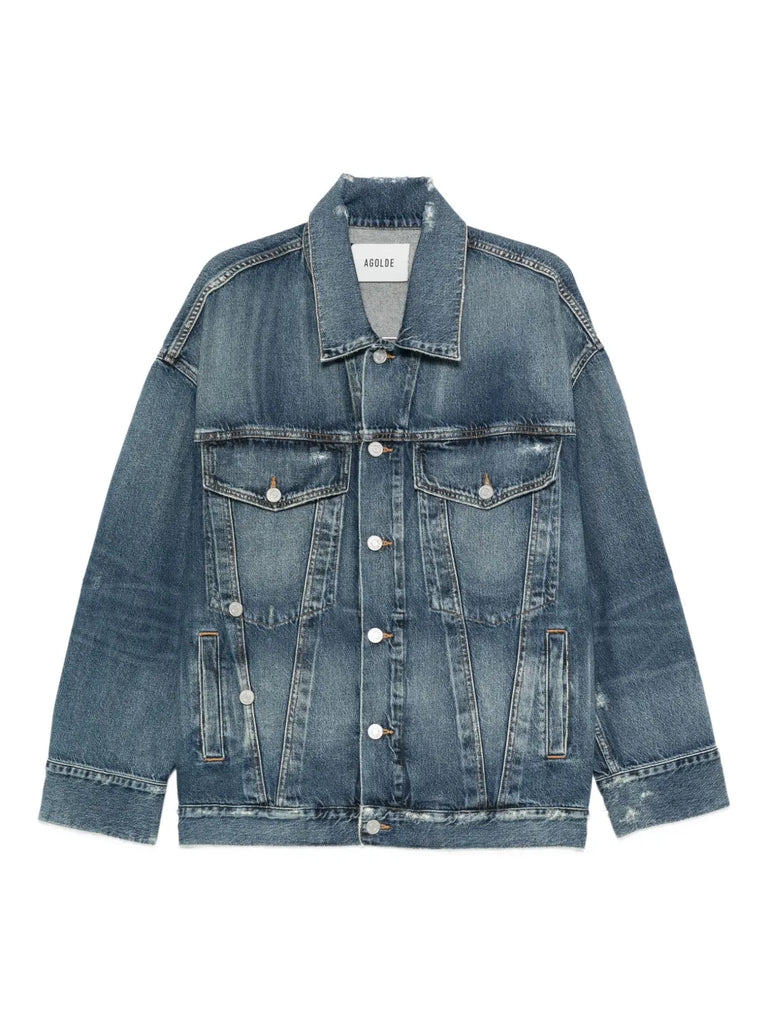 buttoned denim jacket