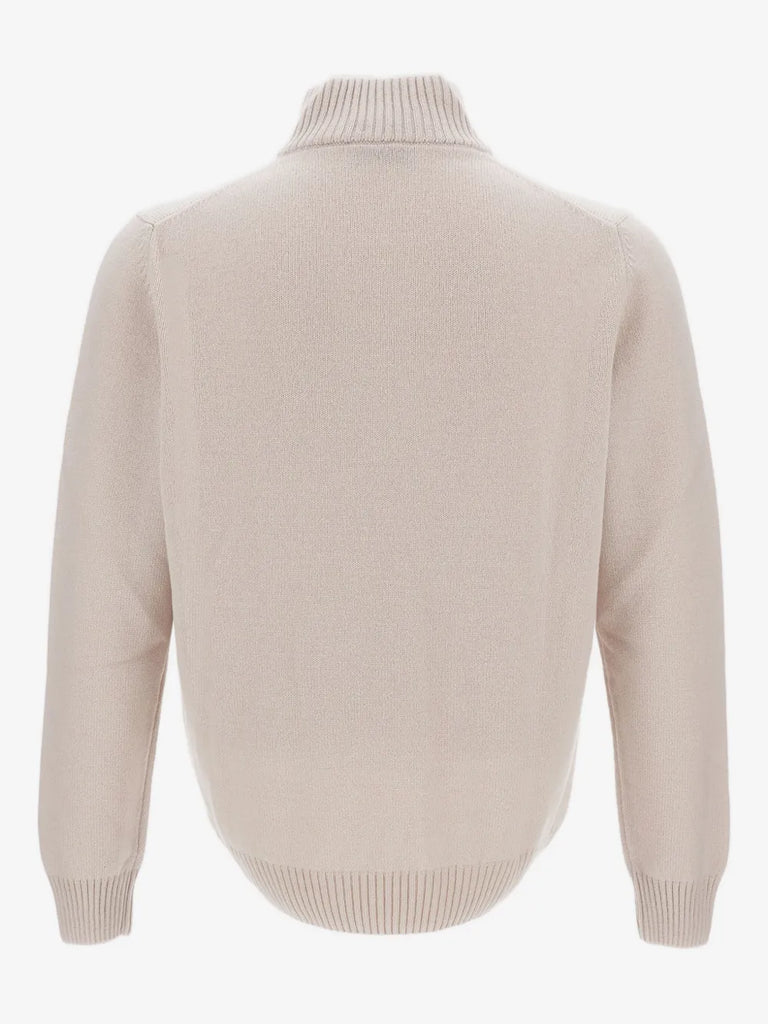 zip-up roll-neck sweater