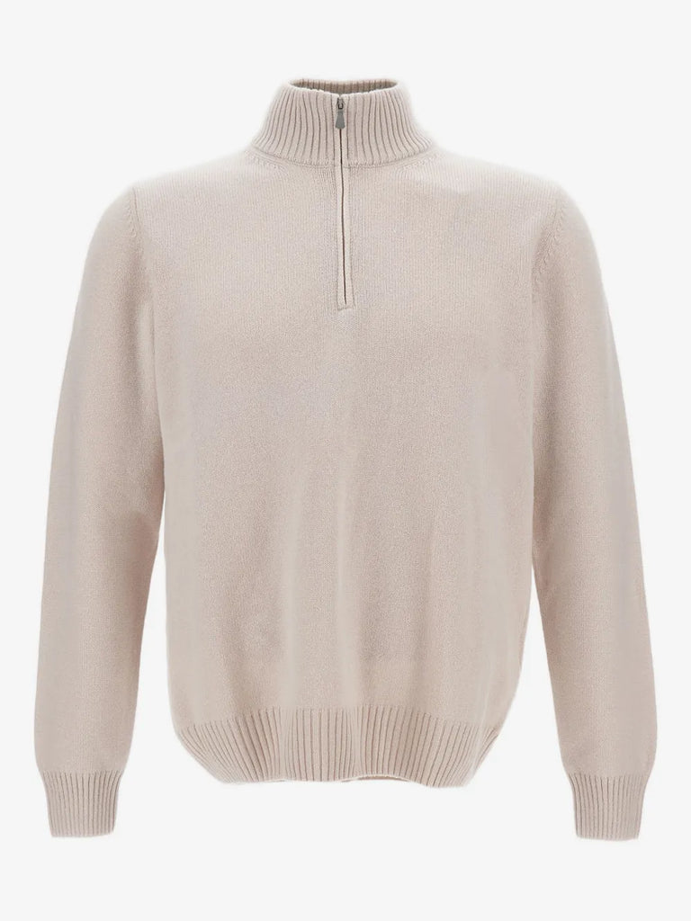 zip-up roll-neck sweater